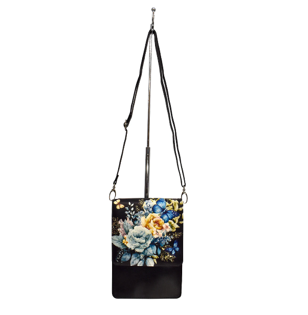 Crossbody Purse – Embossed Flowers & Butterflies