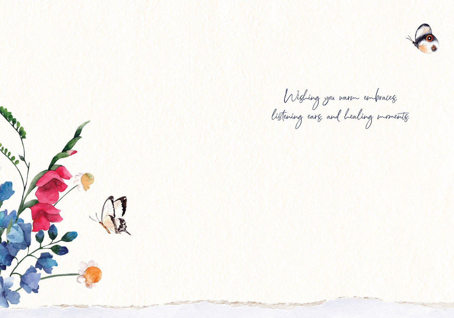 Flowers & Butterflies Sympathy Card