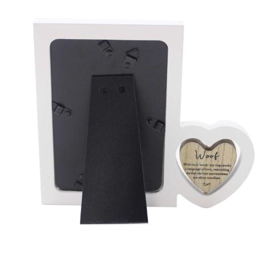 White Photo Frame with Paw Print