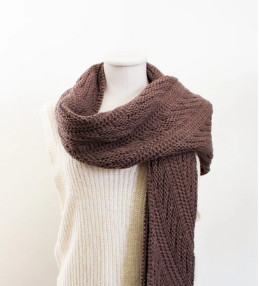 Mink Coloured Knit Scarf