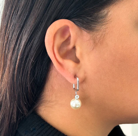 Dangling Earring | Pearl & Crystal Accent