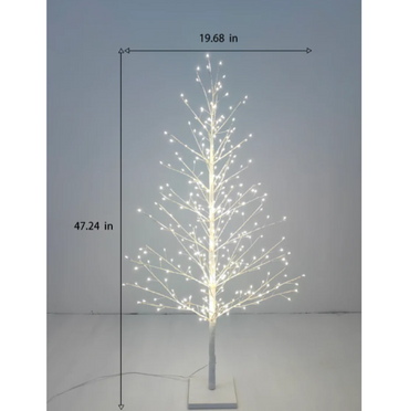 70" White Birch Tree with 1,099 Warm White LED Lights – Indoor Use Only