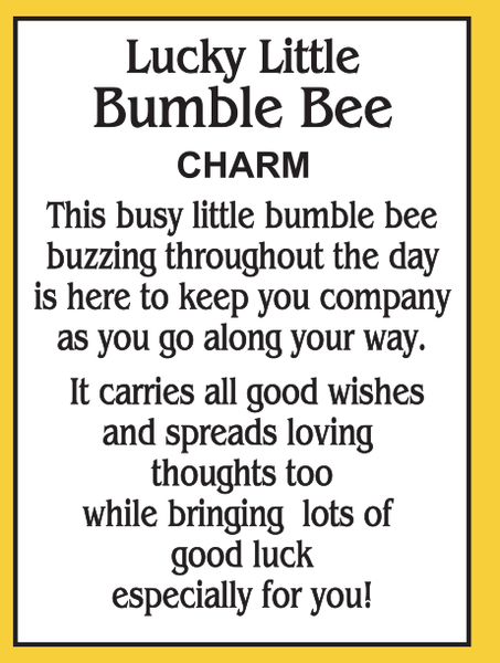 Lucky Little Bumble Bee Pocket Charm