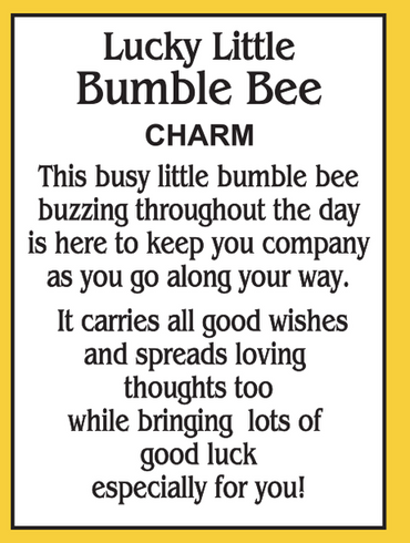 Lucky Little Bumble Bee Pocket Charm