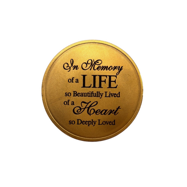 Gold Tone Memorial Challenge Coin