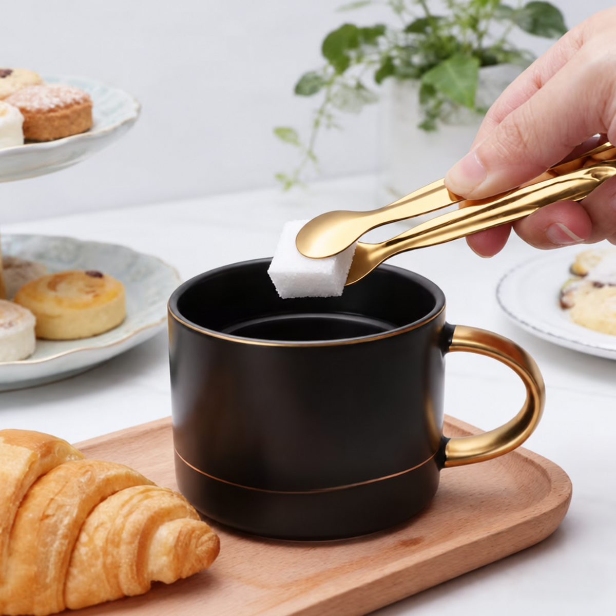 Gold-Tone Serving Tongs – 4.5"