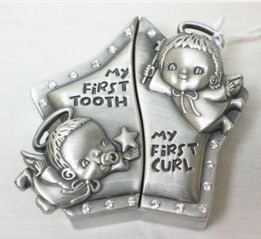 First tooth - First Curl Angel Star Box