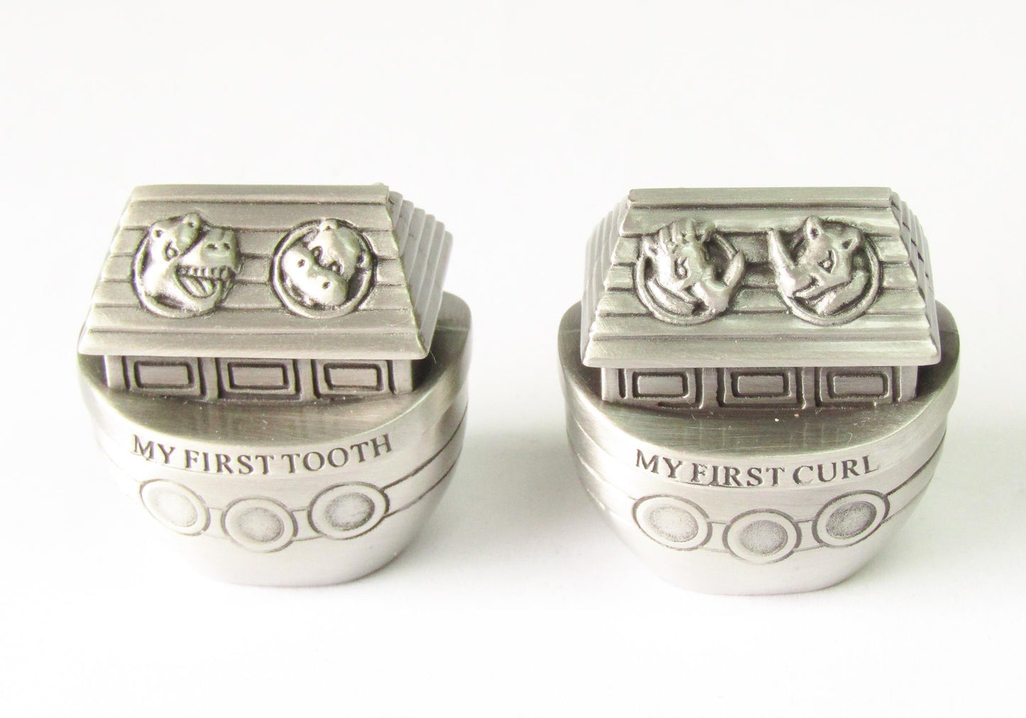 Mini Pewter Finish Noah's Ark - 1st Tooth & Curl