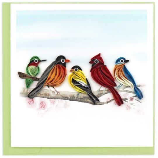 Handmade Quilled Songbird Greeting Card