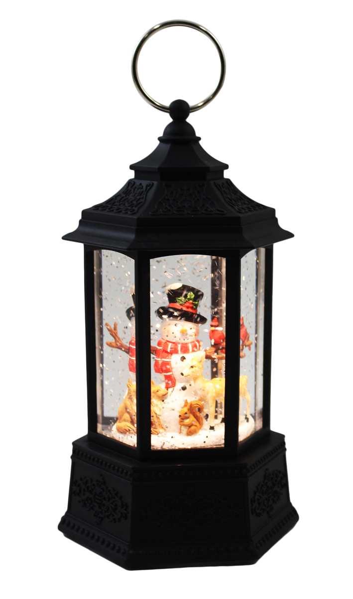 Water Spinning Lantern with Snowman