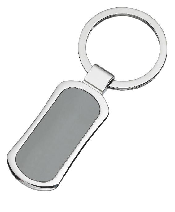 Silver & Gunmetal Insert Key Chain