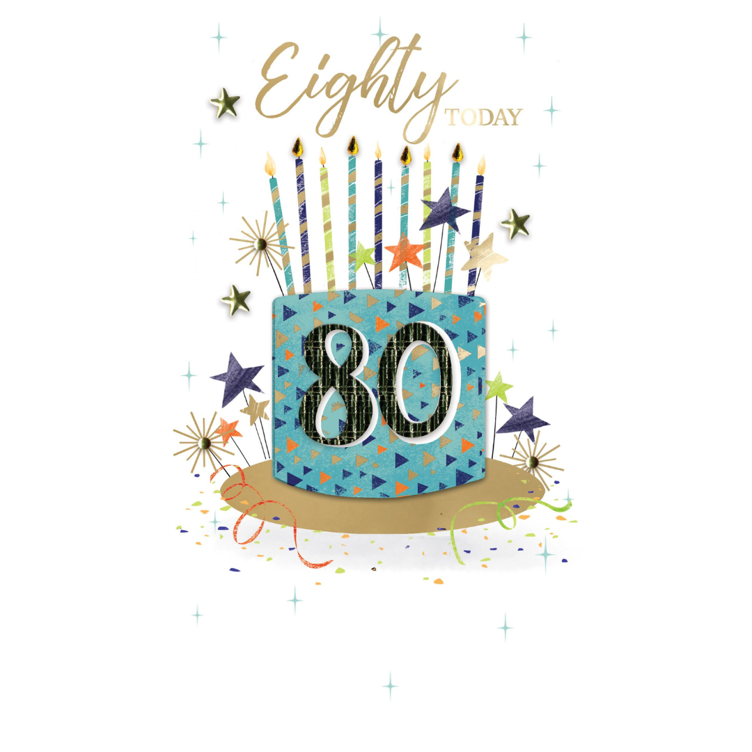 Eighty Today Birthday Greeting Card