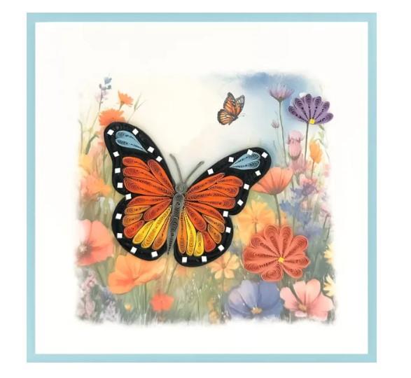 Quilling Card - Butterly and Wild Flowers