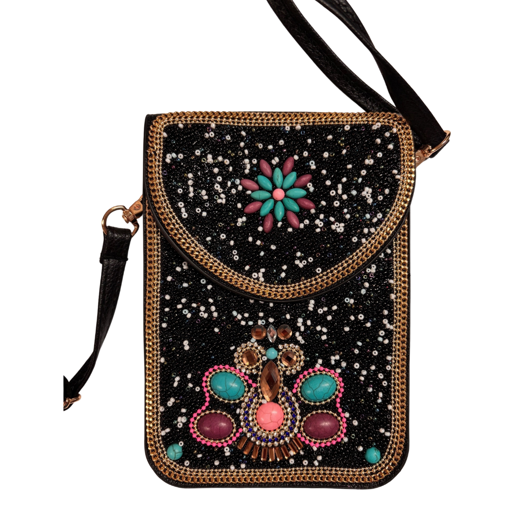 Beaded Black Purse