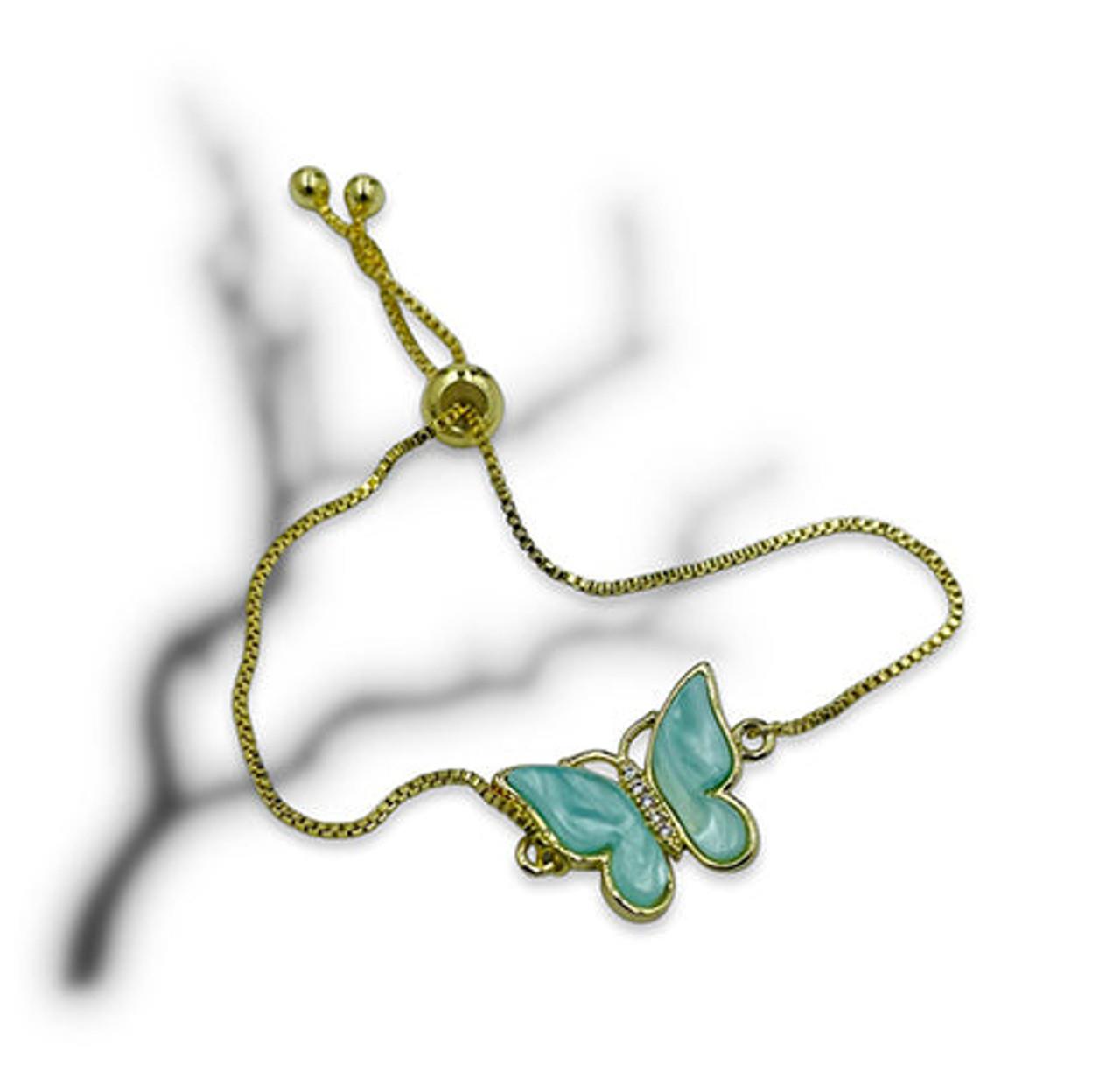 Teal Butterfly Bracelet