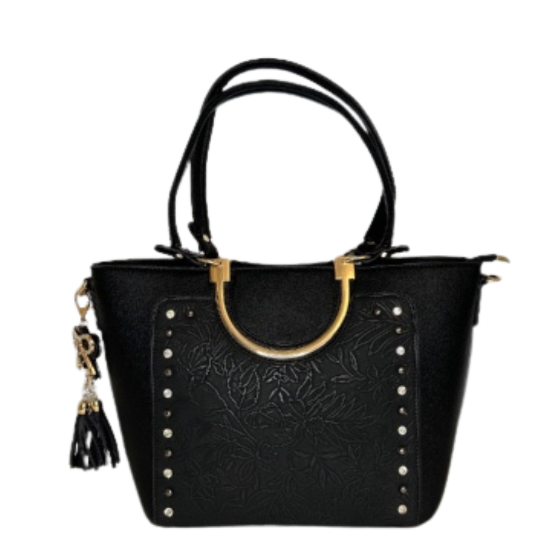 Black Purse with Gold Hardware