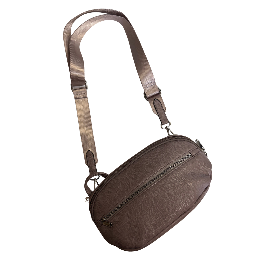 Smokey Lavender Vegan Leather Crossbody / Fanny Pack