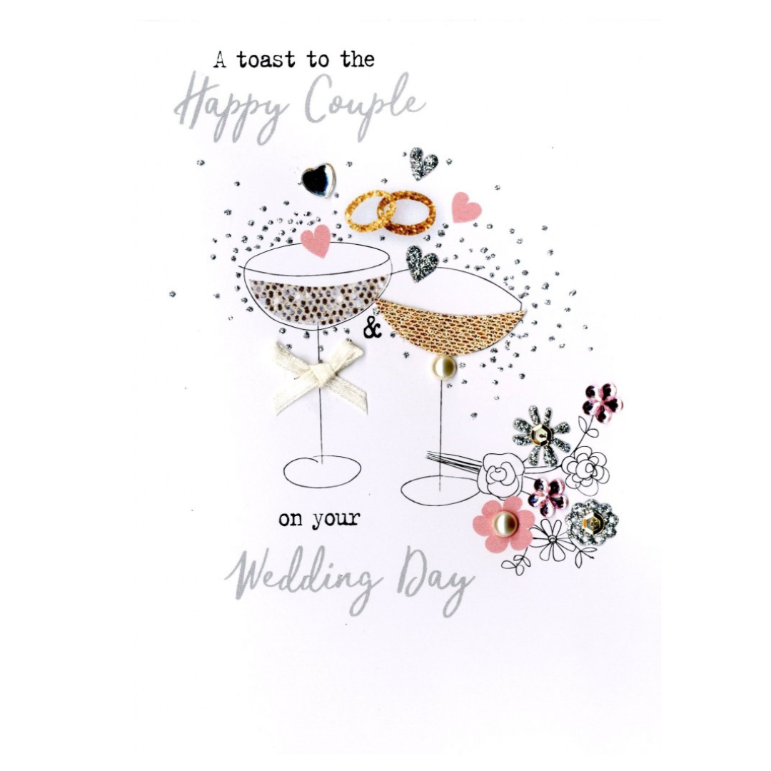 A Toast to the Happy Couple Wedding Greeting Card