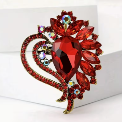 Red Heart Brooch