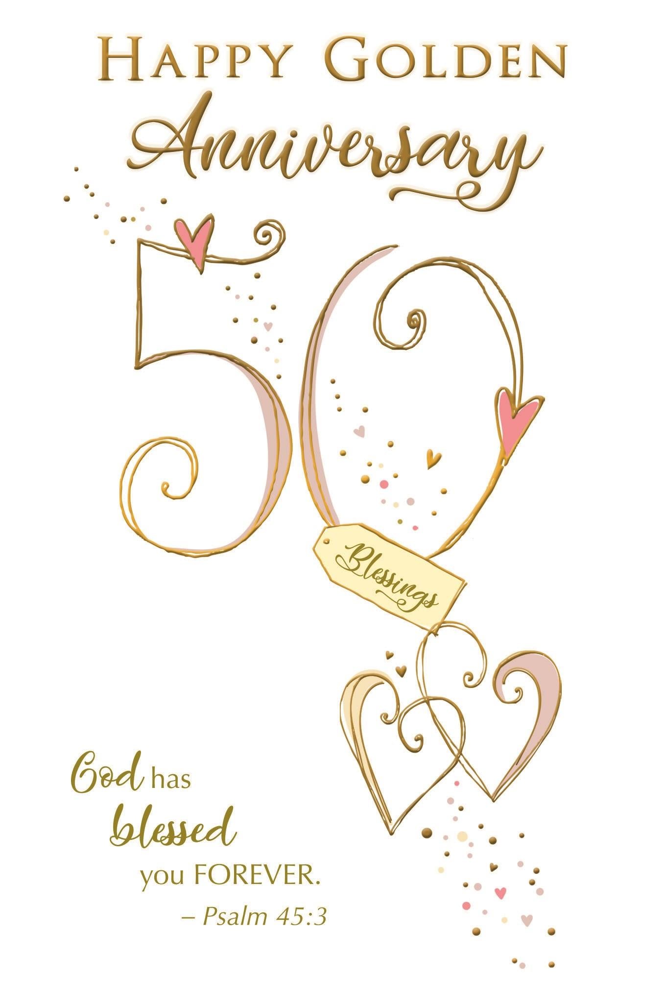 Golden Anniversary Greeting Card – 50 Years of Blessings