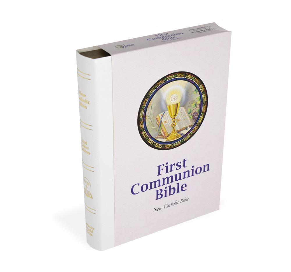First Communion Bible Thumb Indexed Gold Edges