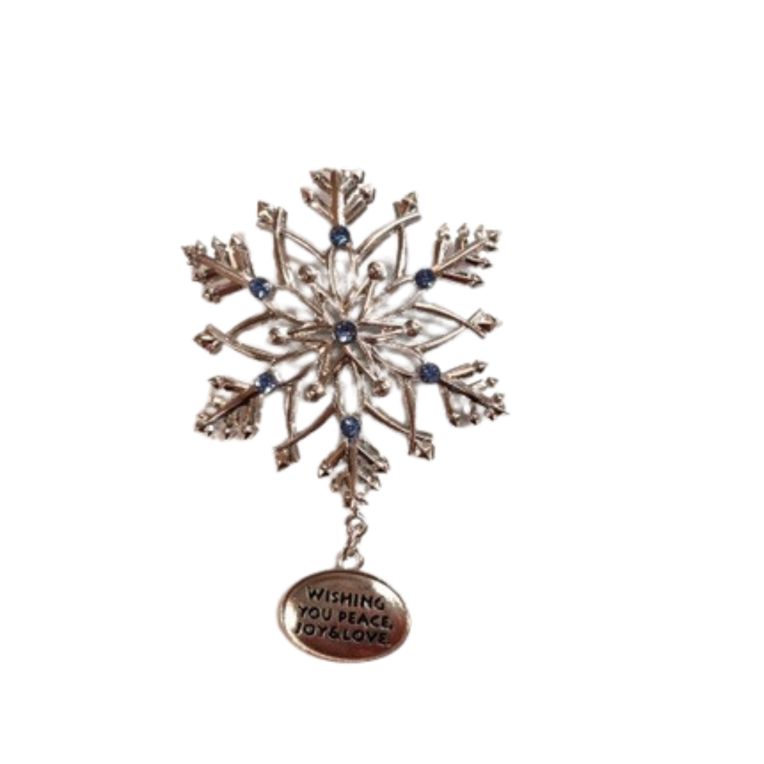 “Wishing You Peace, Love & Joy” Snowflake Ornament