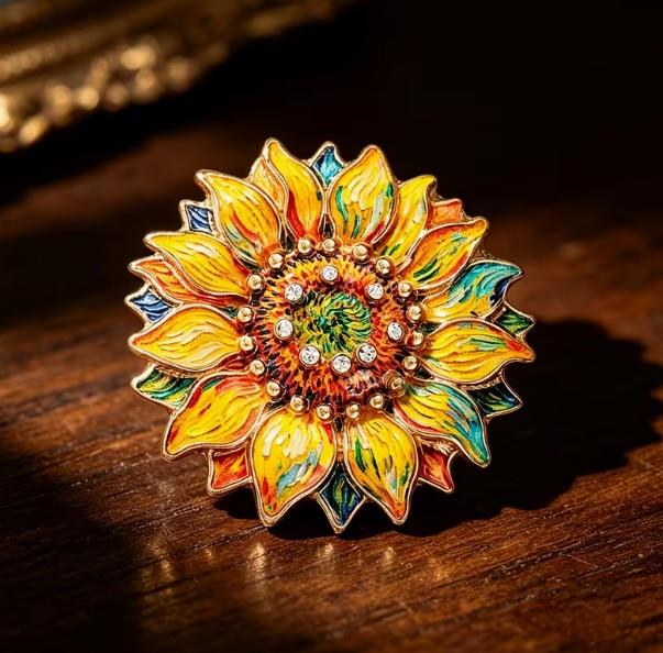 Sunflower Brooch