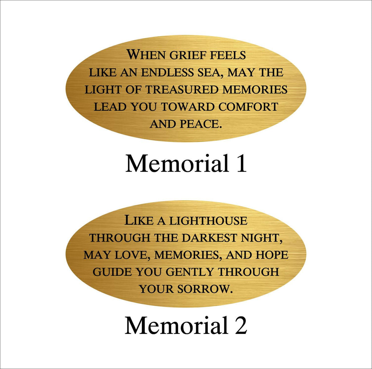 Gold-Tone Lighthouse Memorial Plaque