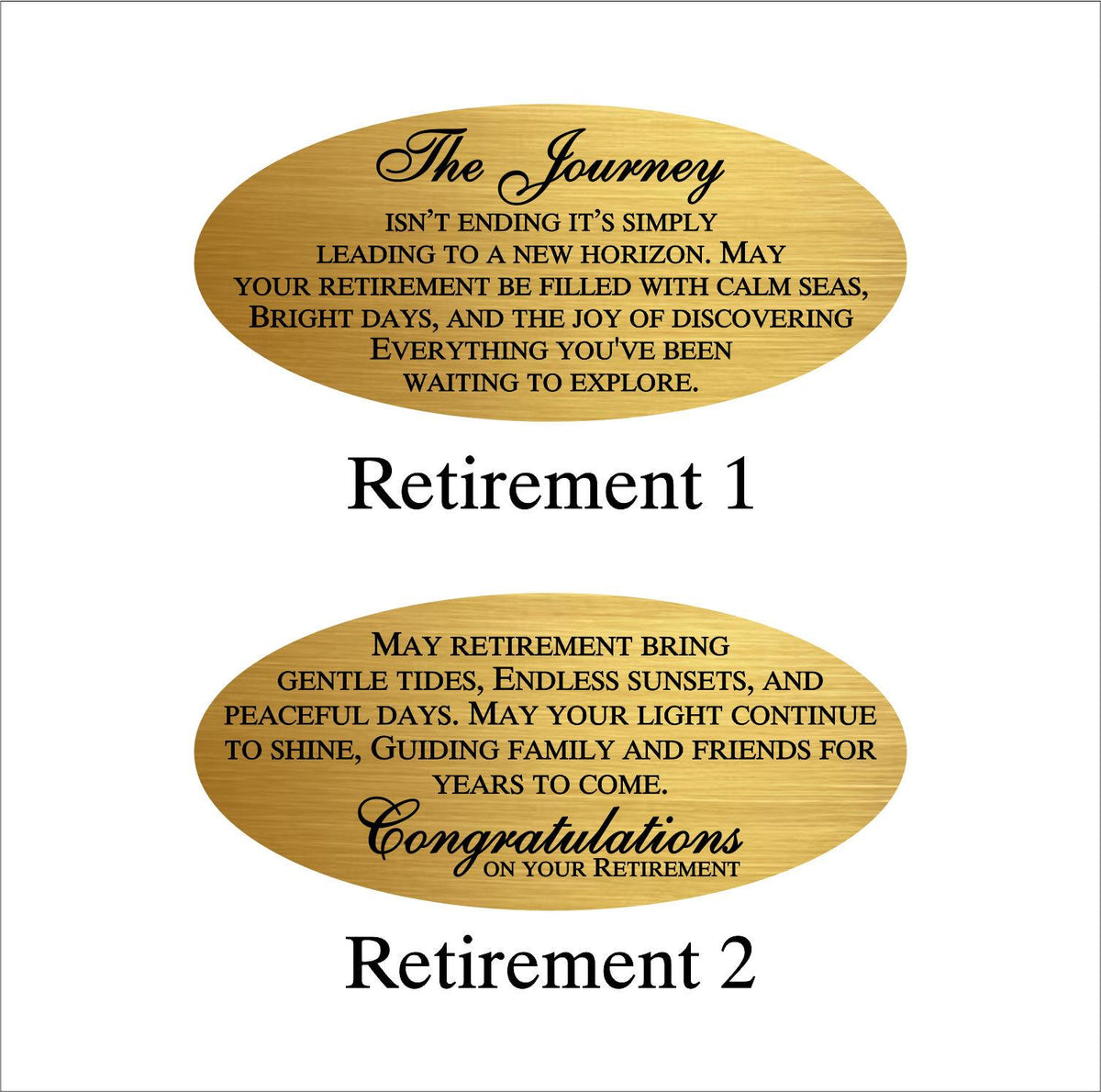 Gold-Tone Lighthouse Retirement Plaque