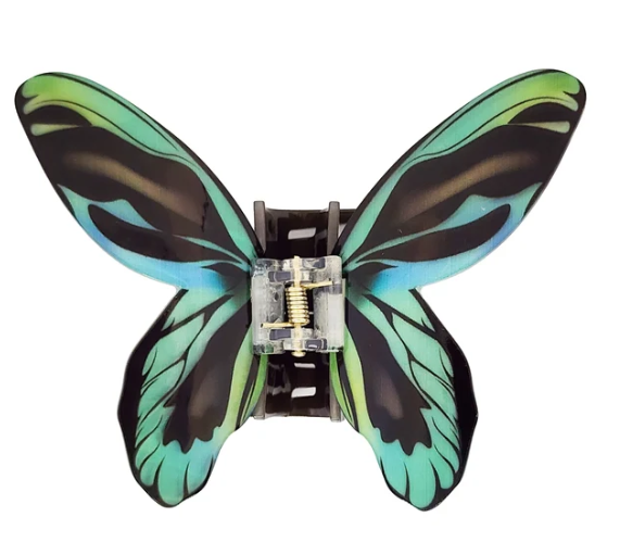 Green Butterfly Hair Claw