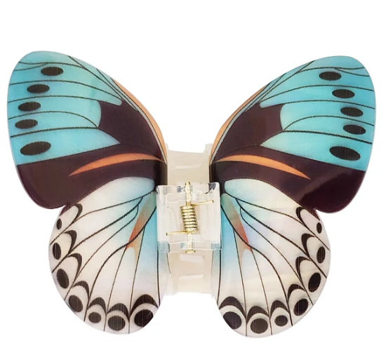 Sky Blue Butterfly Hair Claw