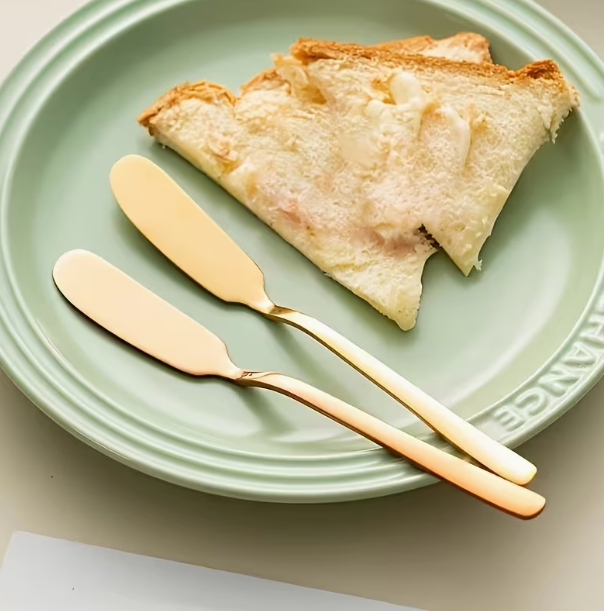 Gold-Tone Stainless Steel Cheese Spreader Knife