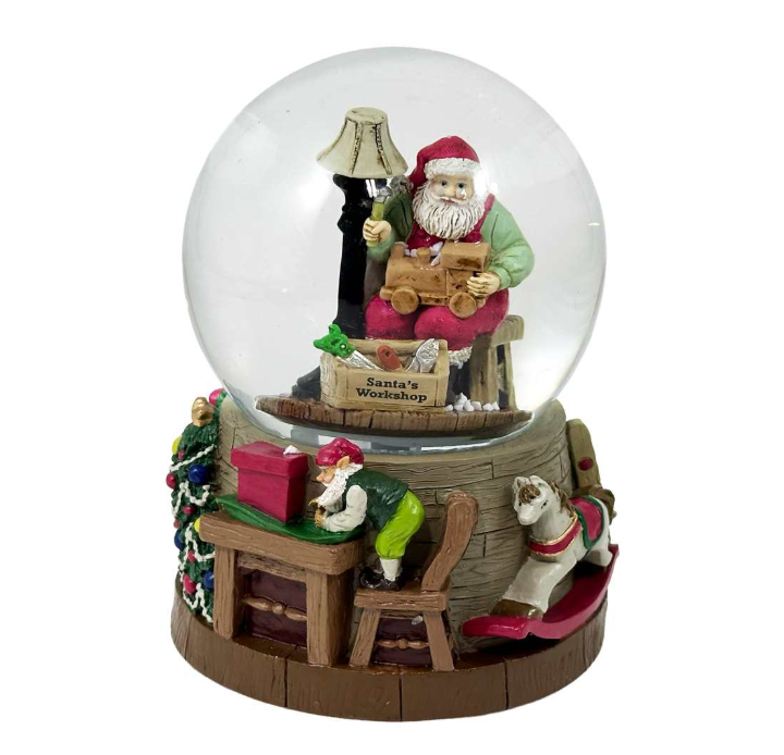 Musical Santa's Workshop Snow Globe
