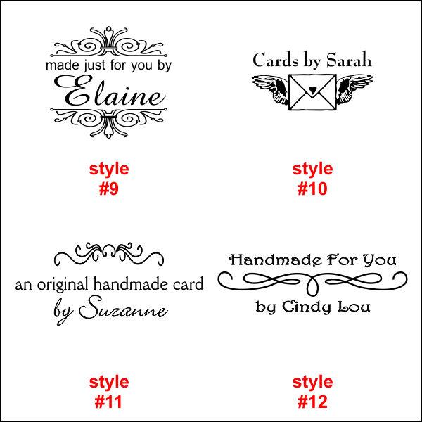 Handmade by Custom Made Rubber Stamp