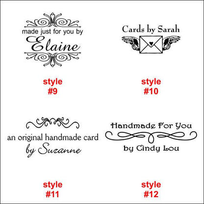 Handmade by Custom Made Rubber Stamp