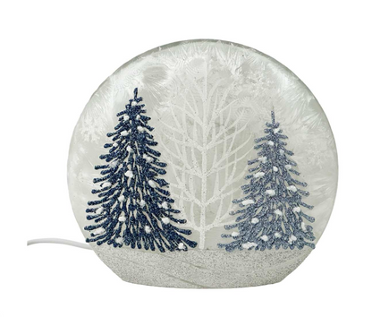 Illuminated Glass Winter Forest