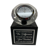 Diamond Clock on Black Base with Sentiment