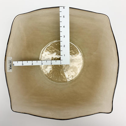 Brown Square Glass Bowl