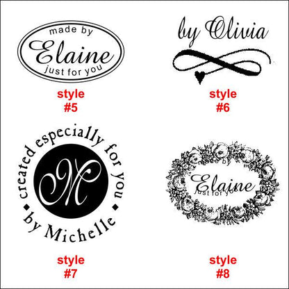 Handmade by Custom Made Rubber Stamp