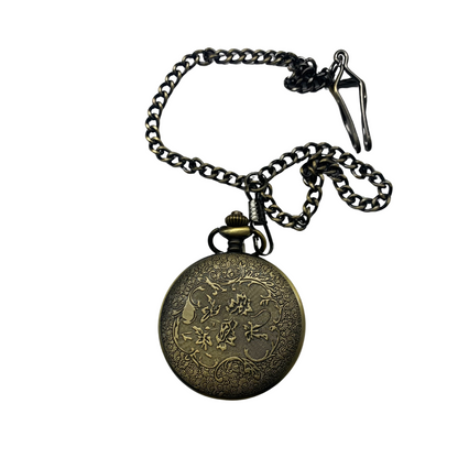 Antique Gold Pocket Watch with Embossed Horse