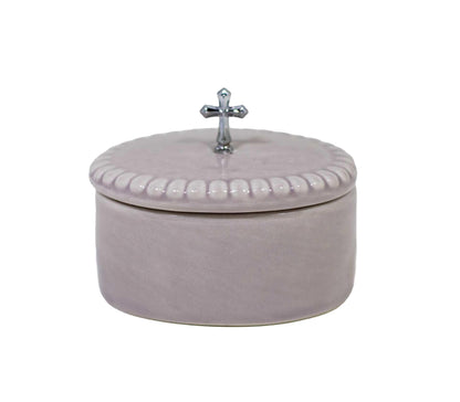 Grey Rosary with Gift Box – 2-Piece Set