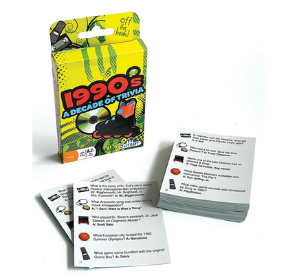 1990s: A Decade of Trivia Card Game – 90s Trivia Game – Ages 12+