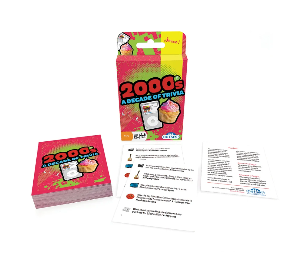 2000s: A Decade of Trivia Card Game – 2000s Trivia Game – Ages 12+