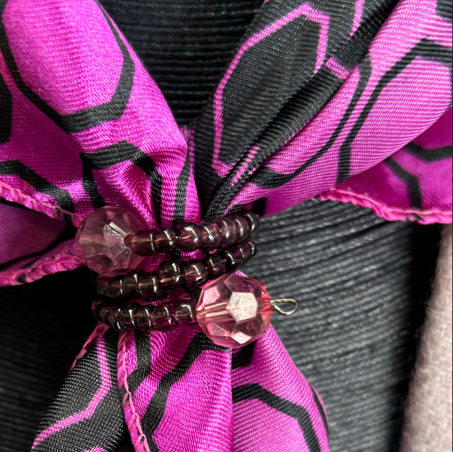 Purple Beaded Scarf Slide