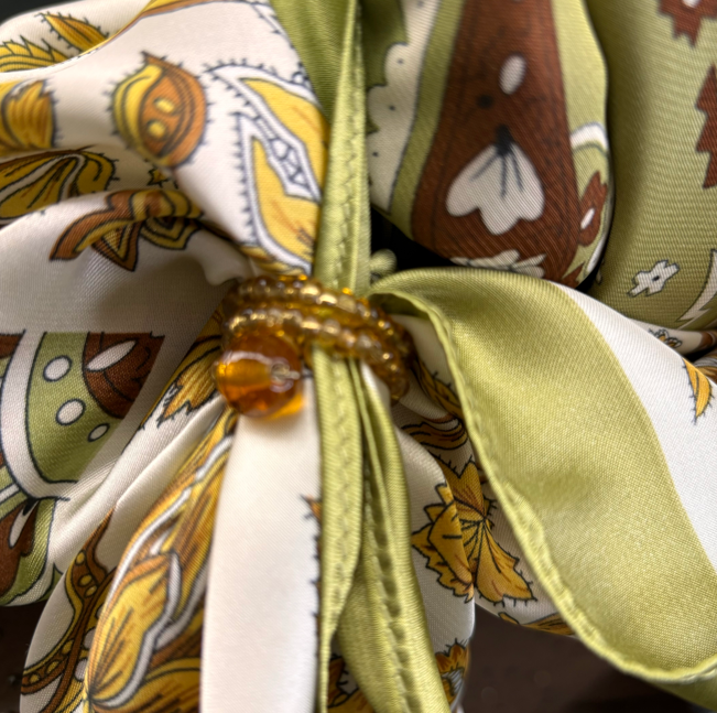 Amber Beaded Scarf Slide