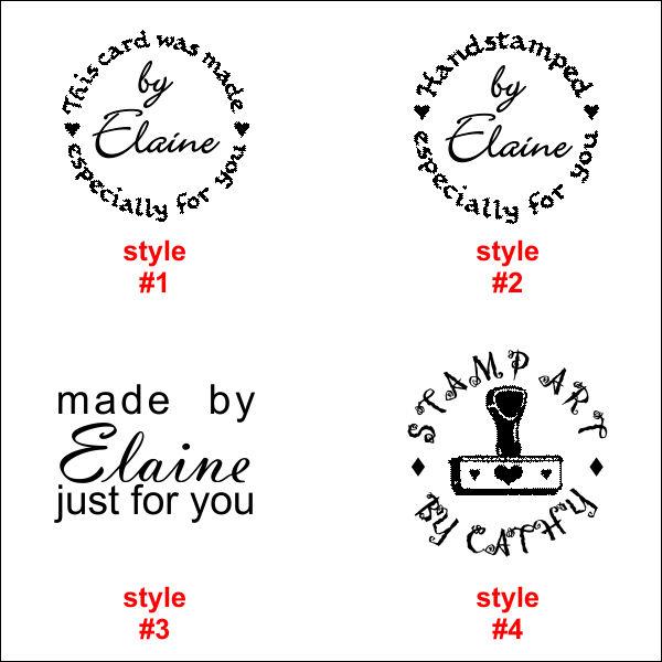 Handmade by Custom Made Rubber Stamp