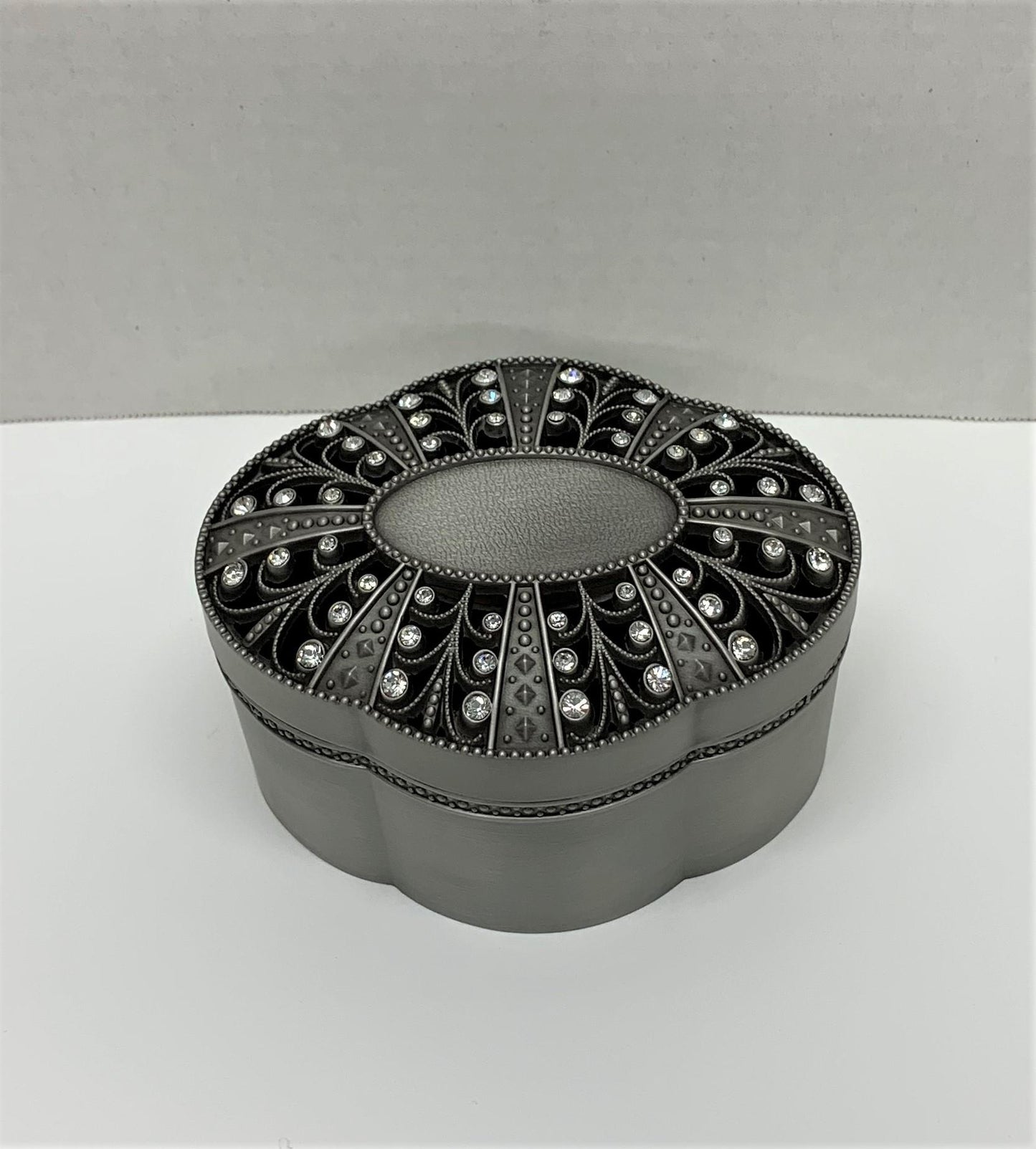 Pewter Finish Trinket Box