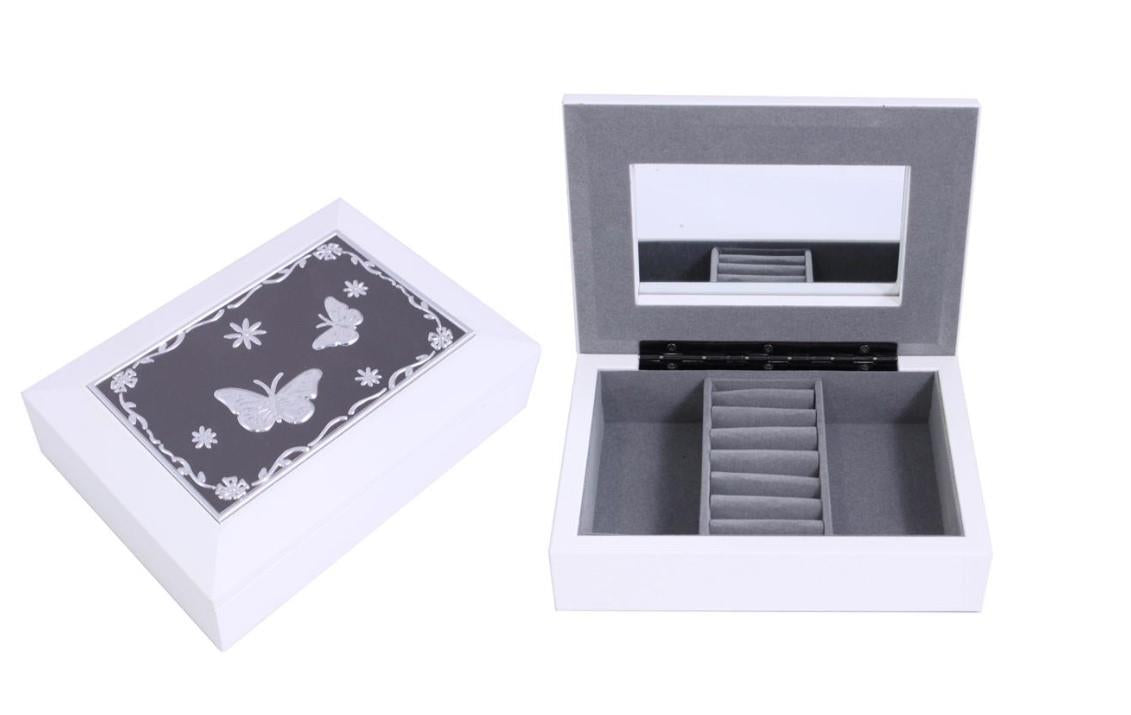 White Butterfly Jewellery Box