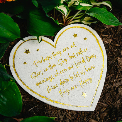 Heart-Shaped Memorial Stone – “Perhaps They Are Not Stars”