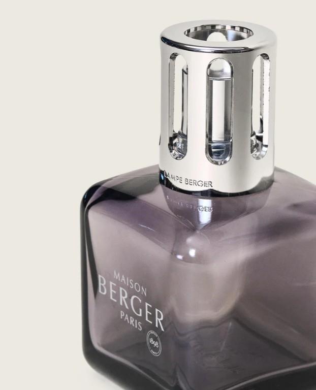 Maison Berger Ice Cube Grey Cube Lamp with Pure White Tea Fragrance